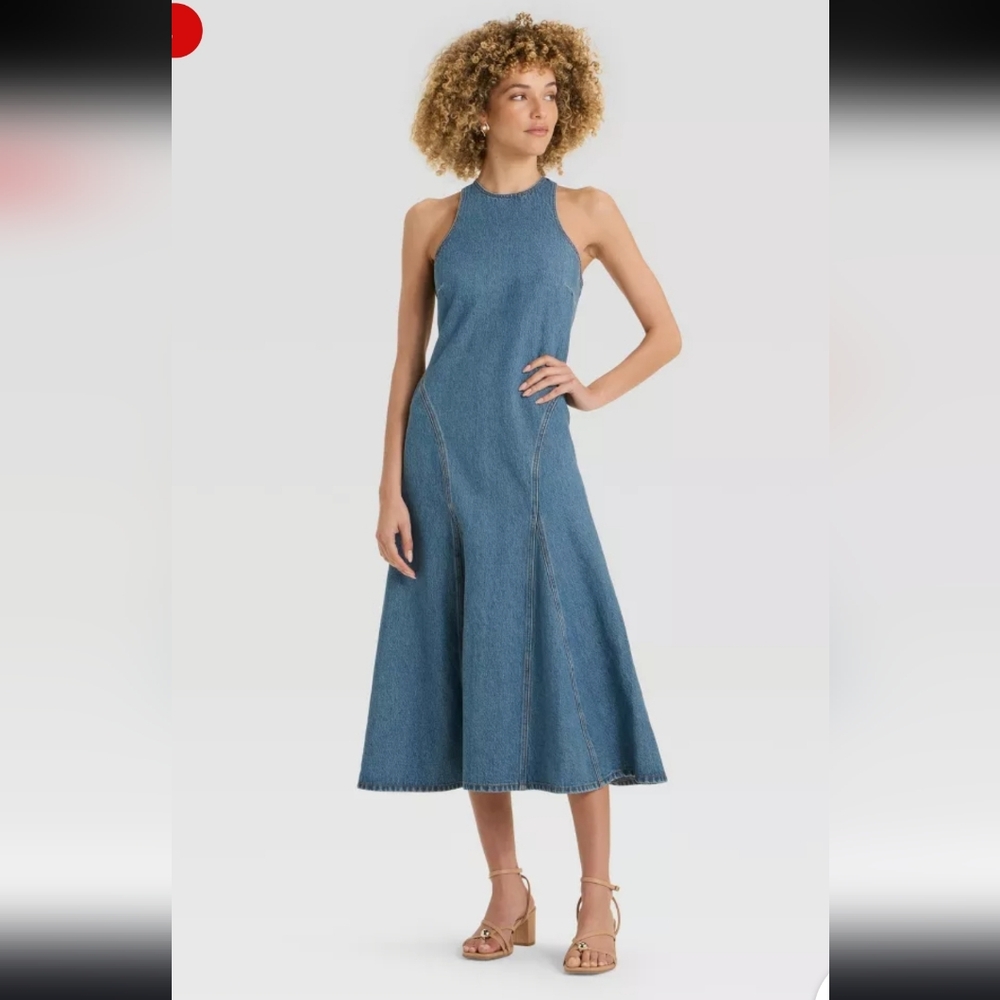 Future Collective Stylish Blue Denim Dress